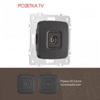 Розетка Артемилано 205.43-1.black