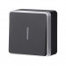 Выключатель Werkel W5010134 черный с серебром