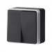 Выключатель Werkel W5020034 черный с серебром