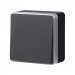 Выключатель Werkel W5010034 черный с серебром